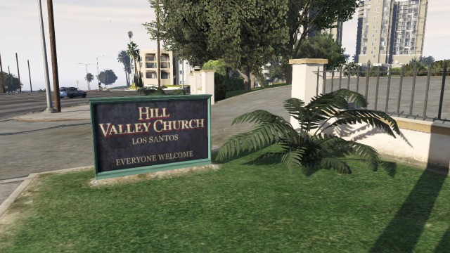 The entrance, located at Pacific Bluffs, north west Los Santos (repeat: not a real city)