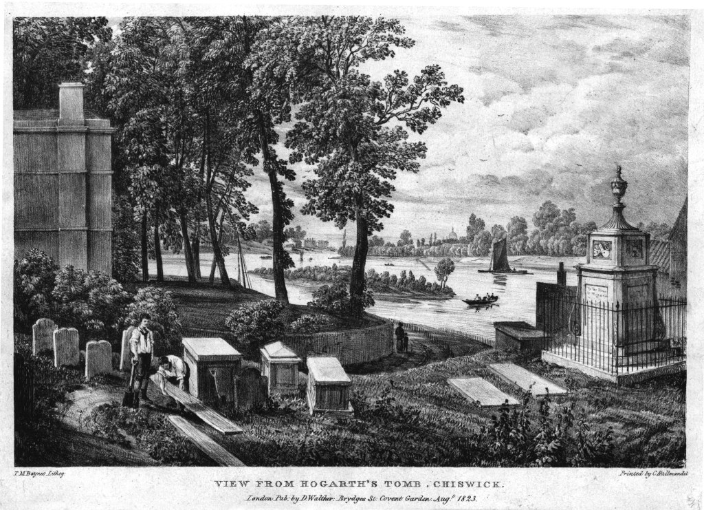 View from Hogarth's tomb in 1823 (source)