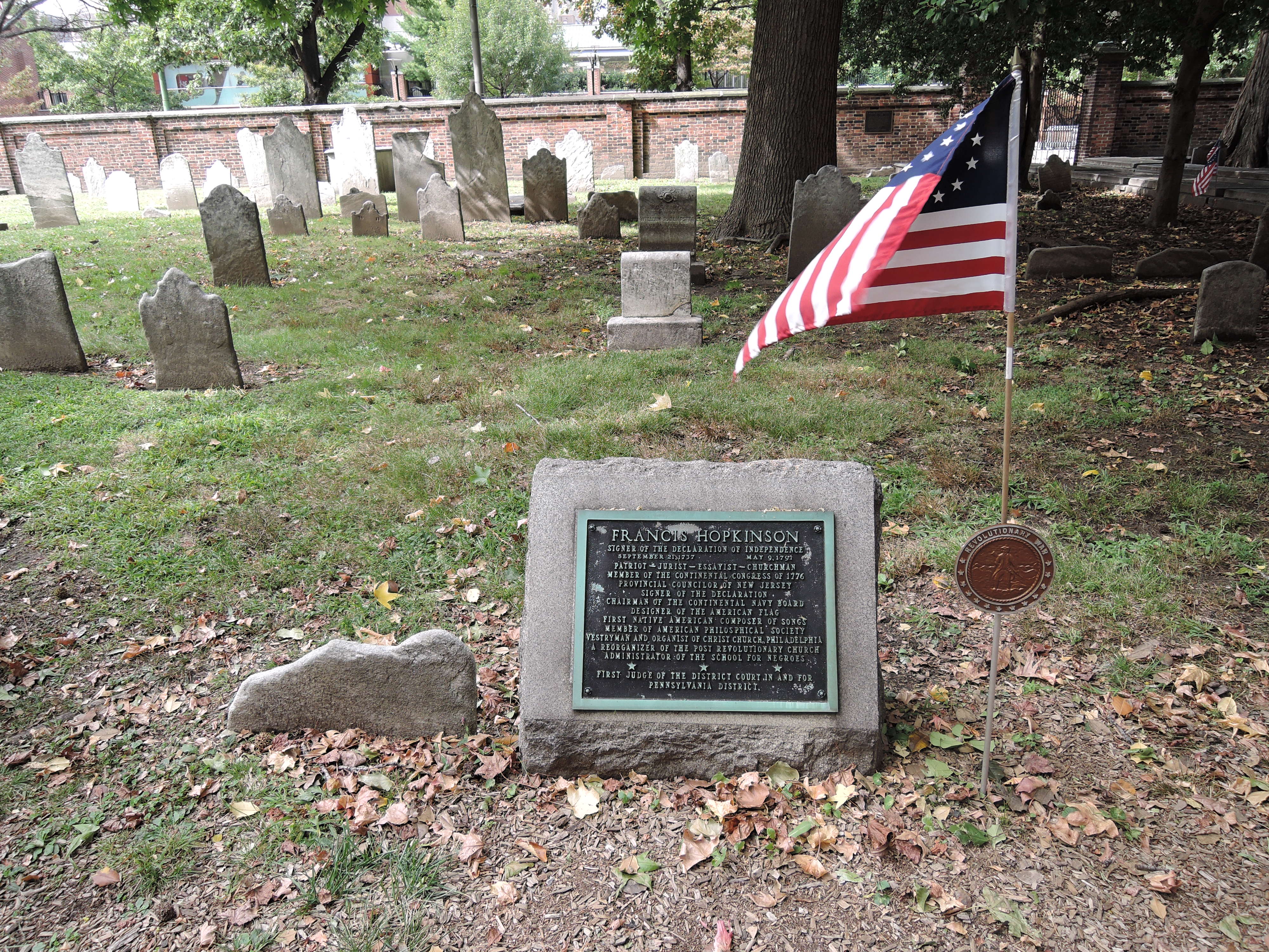 216 Francis Hopkinson's Grave Christ Church Burial  Ground