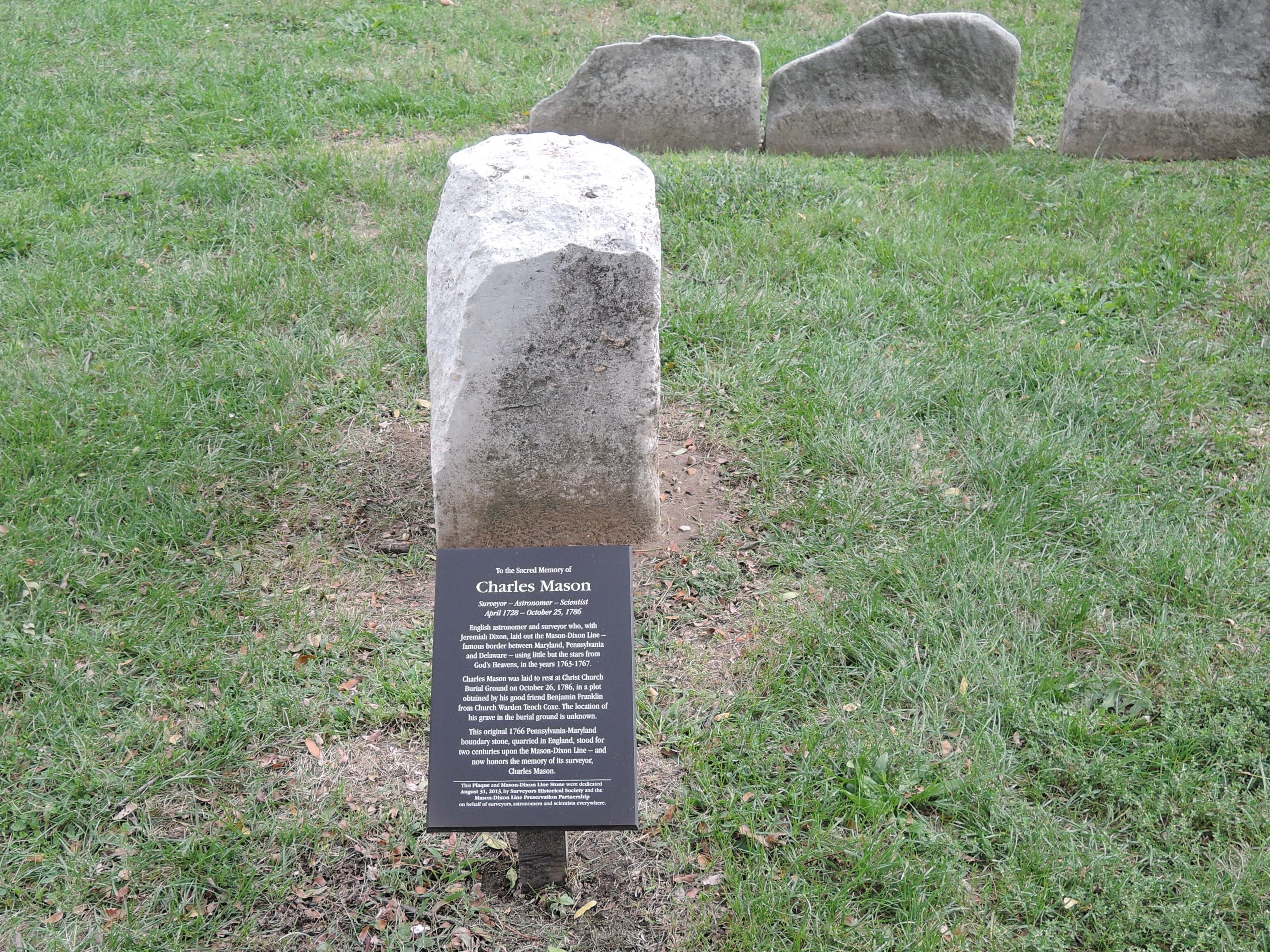 231 Charles Mason's Grave Christ Church Burial Ground.JPG